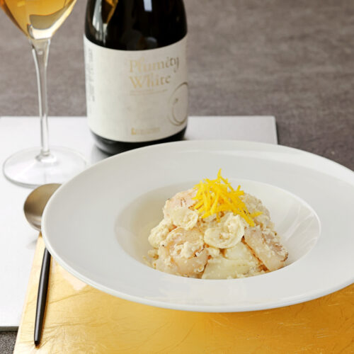 【Plumity White】炙り帆立とゆり根の白和え風