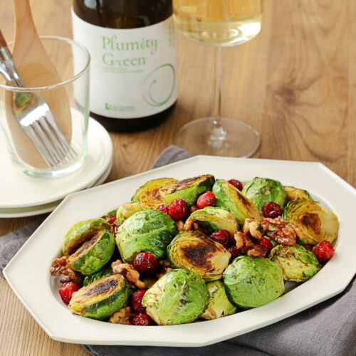 【Plumity Green】ロースト芽キャベツとドライクランベリーのサラダ